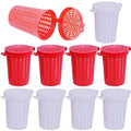 10 Pack Fishing Bait Cage Trap Feeder Holder Box Large Size Baits Case Barrel Fish Lure Plastic Basket Fishing Tackle Kit Gear Tool for Fish Shrimp Earthworm Crab Catfish Cast Net