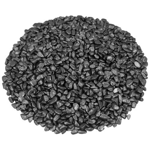 Outdoor Rocks,Landscaping Pebbles, River Rocks Decorative Ornamental Pebbles, DIY Smoothed Rocks for Potted Plant Resin Art Vase Fillers Aquarium Gravel Rocks (1, Black, 10 Pounds) - color: Black, size: 10 Pounds