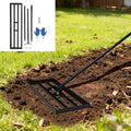 30"x10" Lawn Leveling Rake - High Carbon Steel Yard Lawn Leveler Tool with Adjustable Long Handle | Multi-Surface Levelawn Tool for Soil, Grass, Golf Course, Garden & Farm Care - style: 30"x10"