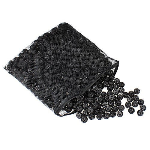 AQUANEAT Aquarium 1" Bio Balls 500pcs Fish Tank Sump Filter Koi Pond Canister Filter Media with Free Media Bag