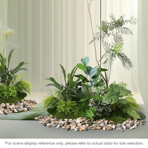 SIDONG 10 LB Mixed River Rocks, 0.4-1.2 Inches Highly Polished Pebbles for Indoor Plants, Decorative Stones for Plants, Fish Tank, Vases, Home Décor, Crafting, Garden Landscaping - color: Mixed, size: 10 lbs,0.4-1.2inch