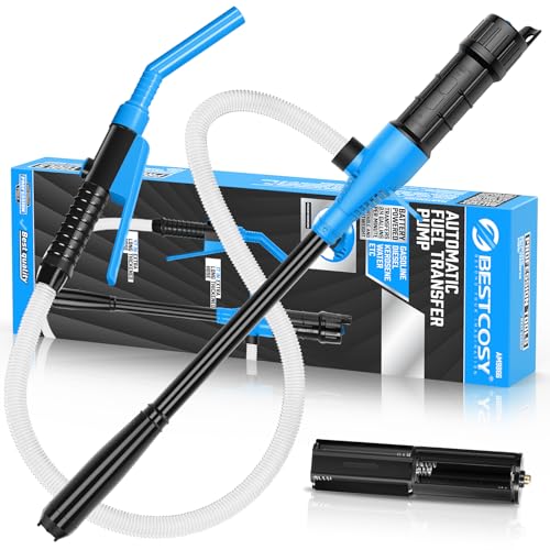 Portable Transfer Pump Battery Operated Electric Siphon Pump for Gas, Fuel, Diesel, Water Transfer 2.4 GPM Flow Oil Extractor, 47 Inches Hose-Easy to Use Hand Fuel Pump, Multi-Use Transfer Pump(Blue) - size: 1 Pack Blue 2