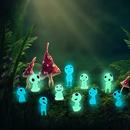 CCINEE 20Pcs Glow in Dark Tree Elves Fairy Luminous Ghost Micro Landscape Accessories Miniature Tree Elves Decoration for Garden Landscape Aquarium Dollhouse Potted Plants Decoration - style: Regular