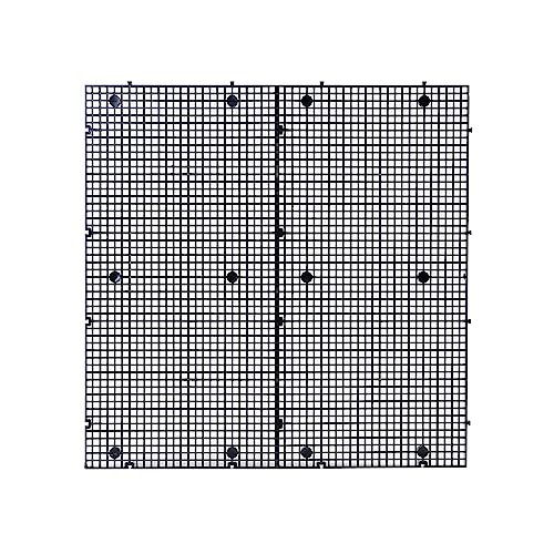 ALEGI Plastic Grid Divider Tray Egg Crate Louvre Aquarium Fish Tank Bottom Isolation with Bracket (4pcs Black) - size: 4pcs Black
