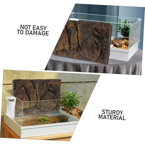 Mikikit Reptile Tank Background,Reptile Tank Decoration 3D Reptile Rock Background for Terrarium,Background Board Decorative Background Board Backdrop Decoration for Aquarium Fish Tank Reptile Turtles - color: PU623