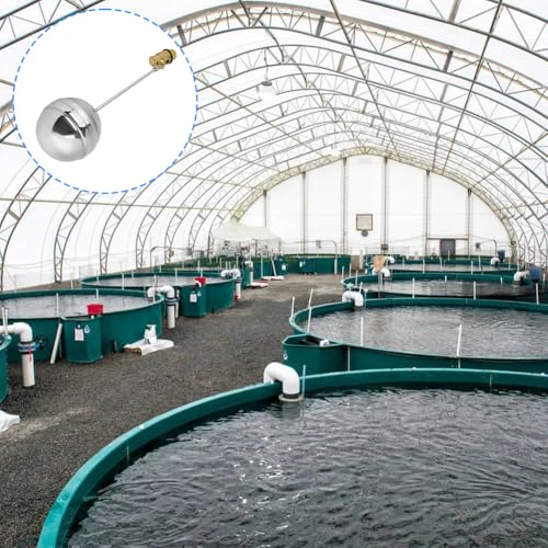 Stainless Steel Float Ball Valves, Water Tank Float Valve Floating Ball Valve Fittings Automatic Water Level Flow Control Sensor Switch Hydraulics for Aquarium Pond Tower DN15 1/2 Inch Male Thread