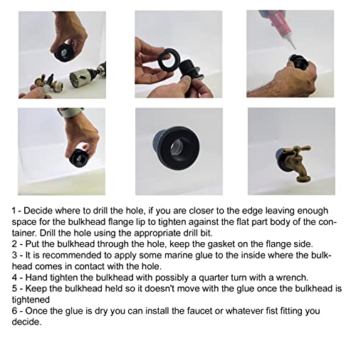 Lifegard Aquatics 1/2-Inch Bulkhead Fitting Kit