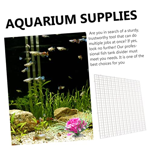 1set Fish Tank Divider Grid Panel Aquarium Isolation Board for Fish Includes Cable Ties Clips Easy to Install