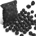 CHENGU 100 Pcs Bio Filter Balls Black Bio Balls for Aquarium Filter Pond Filters 1.02 Inch Internal Bioballs Filters Media with 2 Pieces Aquarium Media Bags Mesh Bags with Zipper for Fish Tank Pond