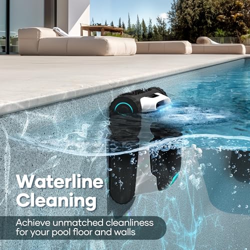 Aiper Scuba S1 Robotic Pool Cleaner, Wall & Waterline Cleaning, Cordless Pool Robot with 4 Modes, Smarter Navigation with High-Precision Sensors（Renewed） - color: White