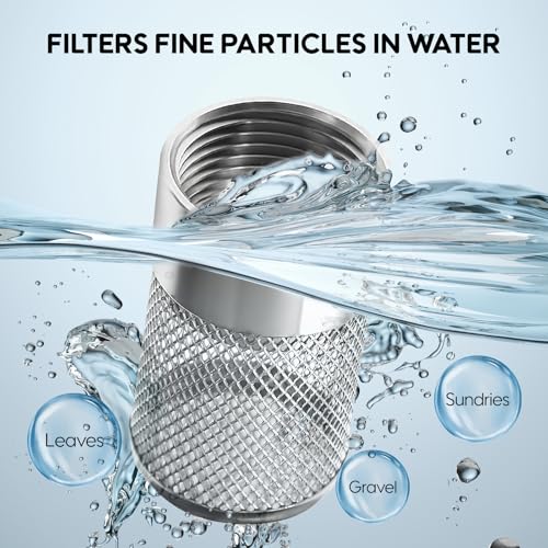 Hose Inlet Strainer Filter, 3/4 Inch NPT Thread Water Suction Strainer with 304 Stainless Steel Mesh, for Garden Irrigation System, High Pressure Washer Pump, Aquarium Tank Filtration(Dia 36mm) - size: Dia 36mm