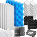 38 Pcs Aquarium Filter Media Kit Compatible with Fluval 306/307, Canister Maintenance Replacement Including 24 Foam Pad, 2 500g Ceramic Rings, 4 Filter Bags, 6 Activated Carbon, 2 Grease