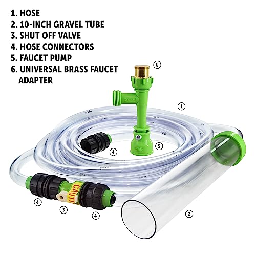 Python No Spill Clean and Fill Aquarium Maintenance System, Gravel Cleaner and Water Changer, 75 Foot - size: Large/75'