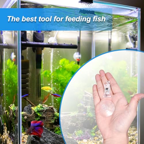 Aquarium Plant Clip - Suction Cup Clips for Convenient Fish Feeding | Rust-Proof Material, Secure Hold, Water-Safe Accessories (4)