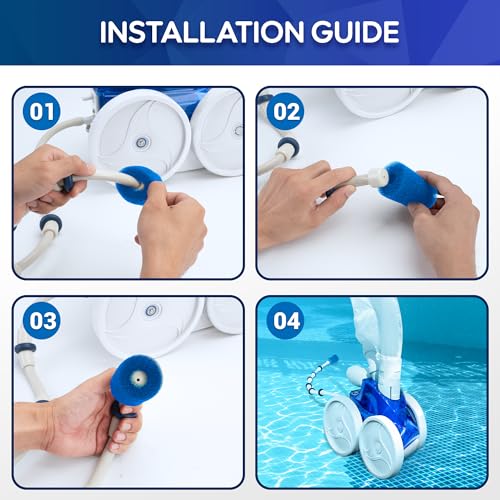 for Polaris Pool Cleaner Parts, 12 Pack Sweep Hose Tail Scrubbers Replacement for Sweep Pool Cleaner Fits Polaris 180 280 360 380 480 3900(Blue) - color: Blue-12 Pack
