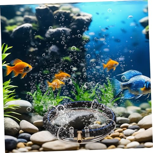 Stainless Steel Fish Tank Bubbler Round Air Bubble Diffuser Rings Pond Diffuser for Aquatic Oxygenation