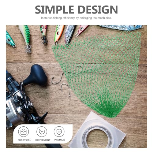 Toyvian Thickened Wire Large Fish Landing Net Replacement Head Mesh Sturdy Fish Catching Net for Freshwater and Saltwater Fishing