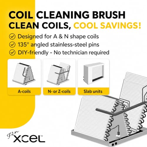 HVAC Coil Cleaner Brush for AC Evaporator & Condenser Coil Cleaning