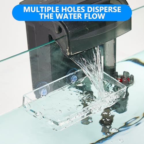 Aquarium Filter Baffle with Suction Cup, ABS Fish Tank Filter Flow Controller, Square Slow Flow Fish Tank Accessory for Betta Fish Shrimp Tanks (Clear) - size: Clear 5.5×3 Inch