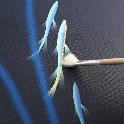 Gilding Brush - Goat Hair Paint Brush for Edible Gold Leaf, Flakes, Sheets (Type2 & Type7) - Leaf Sweeper - color: 2 Brushes