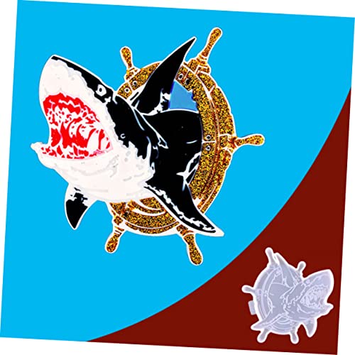 NUOBESTY Shark Coaster Mold Silicone DIY Epoxy Resin Mat for Coffee Tea Easy Release Craft Tool Compatible Resin Materials for Home Decor and Creative Projects