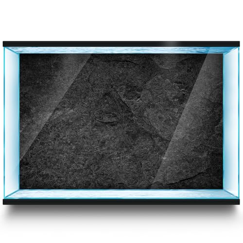 Aquarium Background Stickers - Black Stone Texture- Fish Tank Reptile Terrarium Decor Poster (120 x 60 cm / (47.2 x 23.6 inches)) - size: 120 x 60 cm / (47.2 x 23.6 inches)