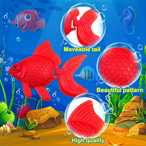 Aoriher 10 Pcs Artificial Fishes Floating Decorations for Aquarium Tank Colourful Plastic Tropical Fish Seahorse for Bubble Lamp Aquarium