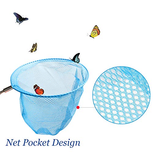 TSYAN Telescopic Butterfly Net, Perfect for Catching Bugs Insect Small Fish,Outdoor Tools Colorful Extendable up to 34" for Kids - color: 5 Pack-3