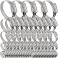 70 Pack Stainless Steel Hose Clamp Adjustable Assortment Kit, 8-64mm Worm Gear Drive Hose Clamps Metal Fuel Line Pipe Clamps for Plumbing, Tube, Mechanical, Automotive, Garden and Home Applications - size: 70 Pcs Kit - Hose Clamp (8-64 mm)
