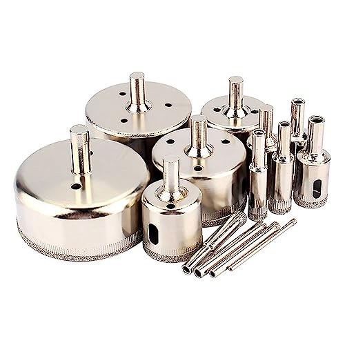 Diamond Hole Saw Diamond Drill Modeling Tool Hollow Drill Crown for Diamond Drill Set 3-70 Mm for Tiles, Glass, Aquariums, Marble, Granite, Ceramics