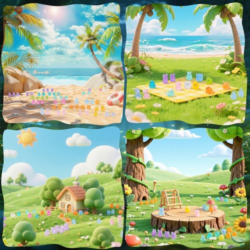 110 Pcs Mystery Mini Resin Animal Blind Bags, 60+ Variety Combination Set for Classroom Prizes, Party Favors, Glow in the Dark Luminous Miniature Figurines Bulk for Fairy Garden, DIY Decor - size: 110pcs