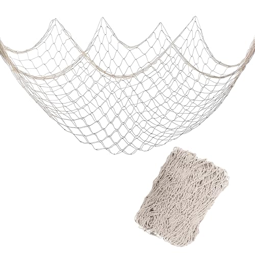 Fishing Net Decor,Fishing Net, Wall Hangings Decor,Mediterranean Style Photographing Decoration, Creamy White