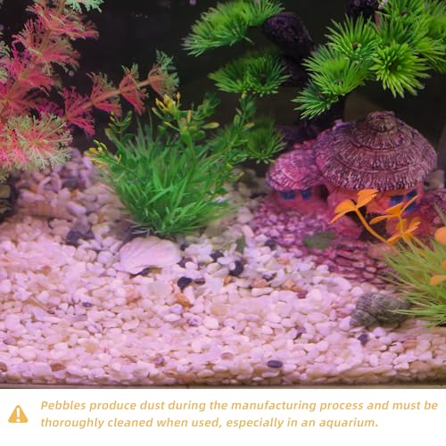 2.4lb Aquarium Gravel for Plants, 1/5Inch Outdoor Decorative River Rocks for Succulents and Cactus Landscaping, Garden Plant Rocks Natural Small Rocks Pea Gravel for Fish Tank Vases Terrarium