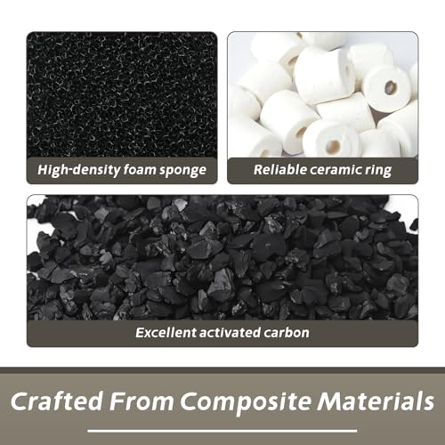 A1376 Aquarium Filter Media Kit Compatible with Fluval Betta Flex Spec Evo Series Desktop Aquarium Filters Foam with Ceramic Rings Brushes and Cords Replacement Set, 2 Set