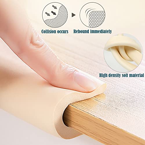Childproof Furniture Edge Protectors (4 Meters) - U-Shaped 2cm Thick Foam Guards for Sharp Corners | Baby-Proofing Kit for Kitchen Counter,Desk,Coffee Table(Black) - color: Black