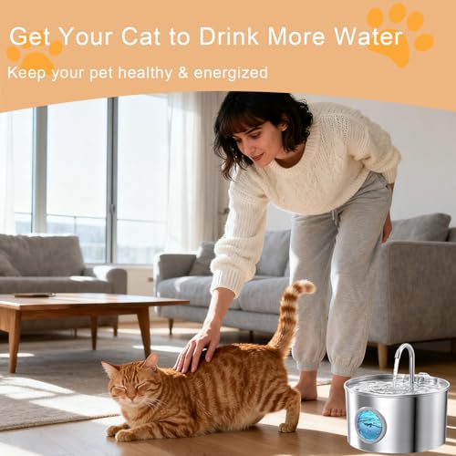 32 Pack Cat Water Fountain Filters,16 Pack Cat Water Fountain Replacement Filters & 16 Pack Pre-Filter Sponges,Fountain Filter Replacement for S11 and 74oz