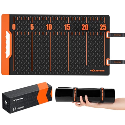 KastKing EZ Fillet Fish Fillet Mat, Anti-slip Texture With 25" Integrated Ruler, Extended Dimensions, Easy to Clean Material, Portable Storage, Fish Cutting Board - style: A:Fish Fillet Mat