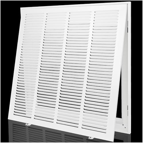 Return Air Filter Grille 20x20,Air Return Vent Cover Grill for 20"W x 20"H Duct Opening,Steel HVAC Vent Covers for Wall and Ceiling,Holds 1" Thick AC Filter - size: For 20''W×20''H-Duct Opening