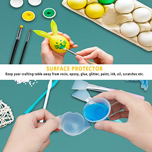 Gartful Extra Large Silicone Mat 23.6 x 15.7 inches, Silicone Crafts Sheets, Jewelry Casting Molds Mat, Desktop Protector, Placemat Pad, Nonstick Nonskid Durable, Set of 2, Black Green - color: Black Green, size: 2pcs - 23.6 x 15.7 inches