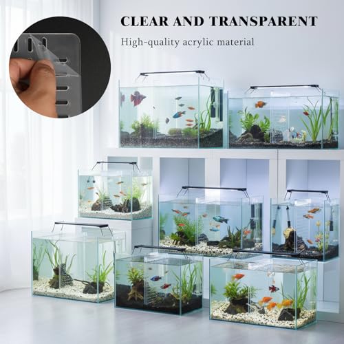 LIYAOLI Fish Tank Divider, Adjustable Acrylic Aquarium Separator with Suction Cups for 15/20 Gallon Long Fish Tank, 11.2"x11" Tank Divider - size: 11.2''x11''(15gal/20gal Long)