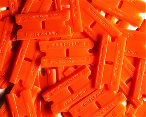 Plastic Razor Scraper Blades Double Edged (1 Pack) - size: 1 count (Pack of 100)