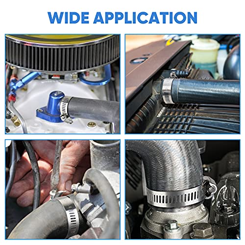 TICONN 20PCS Hose Clamp Set - 1-1/4'' – 1-23/32'' 304 Stainless Steel Worm Gear Hose Clamps for Pipe, Intercooler, Plumbing, Tube and Fuel Line - size: SAE #16 20PCS 1-1/4"~1-23/32"
