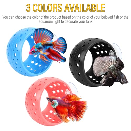 Ejoyous Aquarium Fish Hideout, Plastic Fishtank Tunnel Cave with Powerful Suction Cups, Easy Cleaning Fishtank Tunnel Ornament for Small Fish Shrimp Guppies Freshwater Saltwater (2PCS)