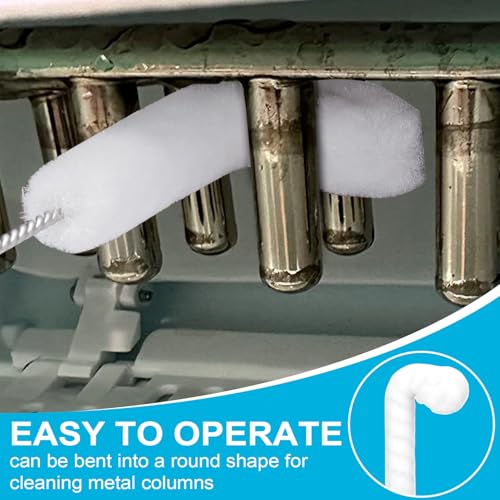 Palksky Ice Machine Cleaner Brush Sets, 10PCS Ice Maker Cleaning Tools - 9Pcs Nylon Bristles with 1Pcs Cleaning Sponge - color: B