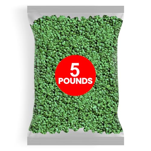 Hygloss Craft Rocks Mini Stones for Art Projects Bag O' Gravel, Green, 5 lb - color: Green, size: 5 lb, style: Gravel
