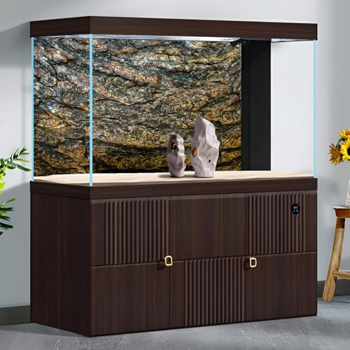 Old Tree Bark Aquarium Background Wood Texture Reptile Tank Background Aged Rough Natural Wooden Bark Habitat Terrarium Background Wooden Textured Aquarium Fish Tank Background Poster Decors 24x16in - color: Brown, size: 24(W)x16(H)inches/ 60(W)*40cm(H)