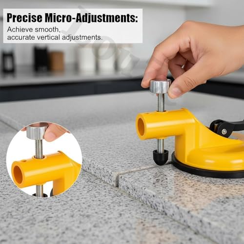 Adjustable Height Setter - Professional Countertop Leveling Tool, Floor Gap Fixer Tool, Stone Countertops Tensioner and Leveler, Tools for Splicing of Slab Countertops (B) - color: B