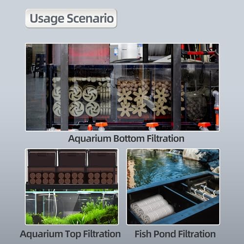 UPETTOOLS Ceramic Bio Media Blocks – Decorative & Functional Aquarium & Koi Pond Filter Media for Biological Filtration（12pcs）