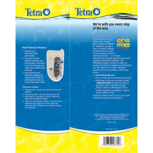 Tetra Carbon Filters 2 Count, For aquariums, Large, Fits Tetra Whisper EX Filters, Whites & Tans (26332) - size: 2-count, style: large