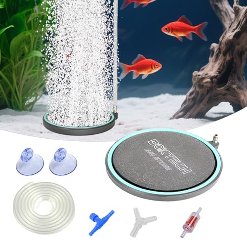 UPETTOOLS Aquarium Air Stone 2.0 Inch Nano Oxygen Diffuser Disc for Ultra-Fine Bubbles, Super Quiet Aeration for Small Fish Tanks, Nano Aquariums & Hydroponic Systems - size: 2 inch